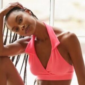UO Out From Under Pink Rushmore Seamless Polo Bra Top